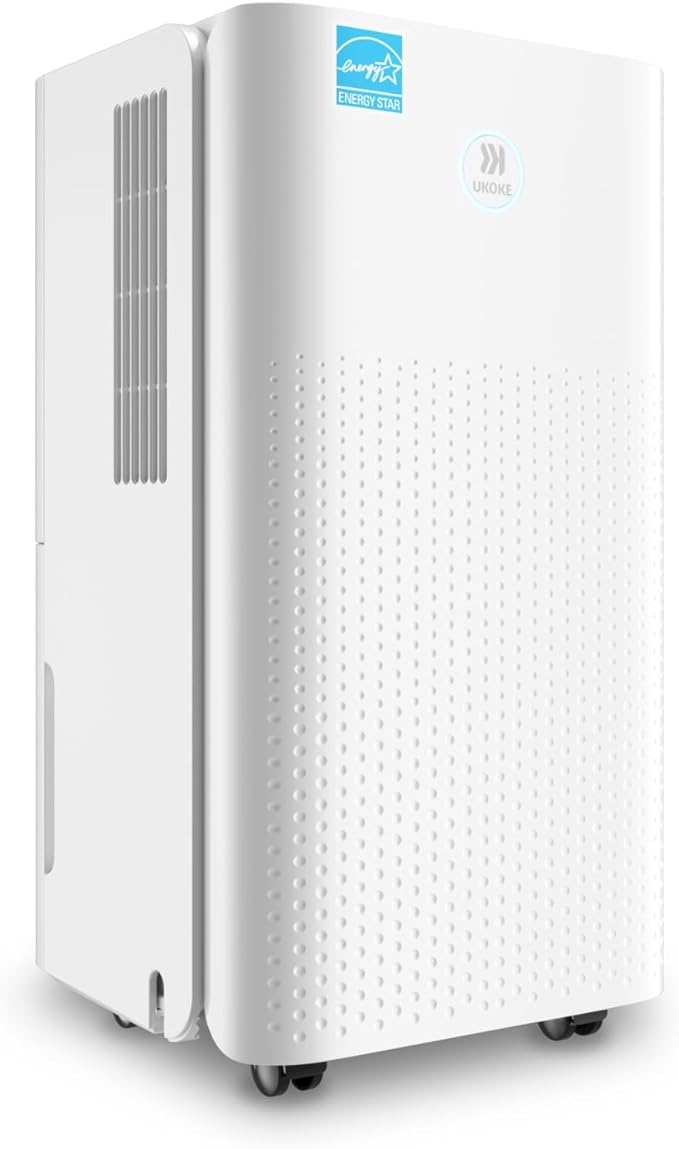 Ukoke 32 Pint Dehumidifier for 1750 Sq. Ft – Energy Star Most Efficient, Auto Drain, 3 Smart Modes, Quiet Operation, Portable Moisture Remover for Medium Rooms, Basements, Bedrooms, RVs - Image 10