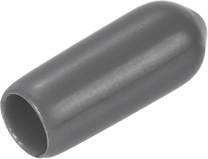 uxcell 20pcs Rubber End Caps 4mm ID Vinyl PVC Round Tube Bolt Cap Cover Screw Thread Protectors Dark Grey by uxcell