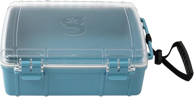 geckobrands Waterproof Dry Box with Silicone Liner – Durable, Dust-Proof, Crush-Proof Storage for Electronics and Gear by geckobrands