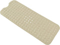 Anti-Slip Bathtub Shower mat, 39.3×15.7 inch（Approximately 100 × 40cm） Soft Oversized Machine Washable Non-Slip Bathtub mat with Drainage Holes, Bathroom Floor Suction Cup.（1-Opaque Khaki） by ERASILKEN-X