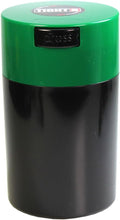 Tightvac - 1 oz to 6 ounce Airtight Multi-Use Vacuum Seal Portable Storage Container for Dry Goods, Food, and Herbs - Dark Green Cap & Black Body by Tightpac+America+Inc.