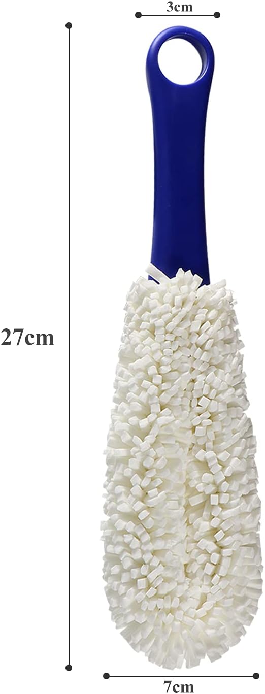 KUWAN Bottle Cleaning Brush Multi-Function Household Tools Flexible Bottle Scourer for Some Decanters, Goblets, Glasses, Cups (Middle Length) - Image 2
