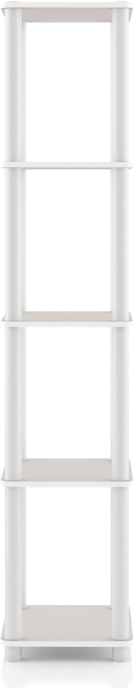 Homes: Inside + Out Apexa Modern 5-Tier Narrow Shelving Units, Collectibles Display Shelves, Easy Assembly Standing Shelf, Home Storage Organizer for Living Room, Bedroom, Office, Taupe Grey - Image 12