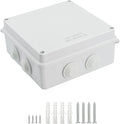 LeMotech ABS Plastic Dustproof Waterproof IP65 Junction Box Universal Electrical Project Enclosure White 5.9 x 5.9 x 2.8 inch (150 x 150 x 70 mm) by LeMotech