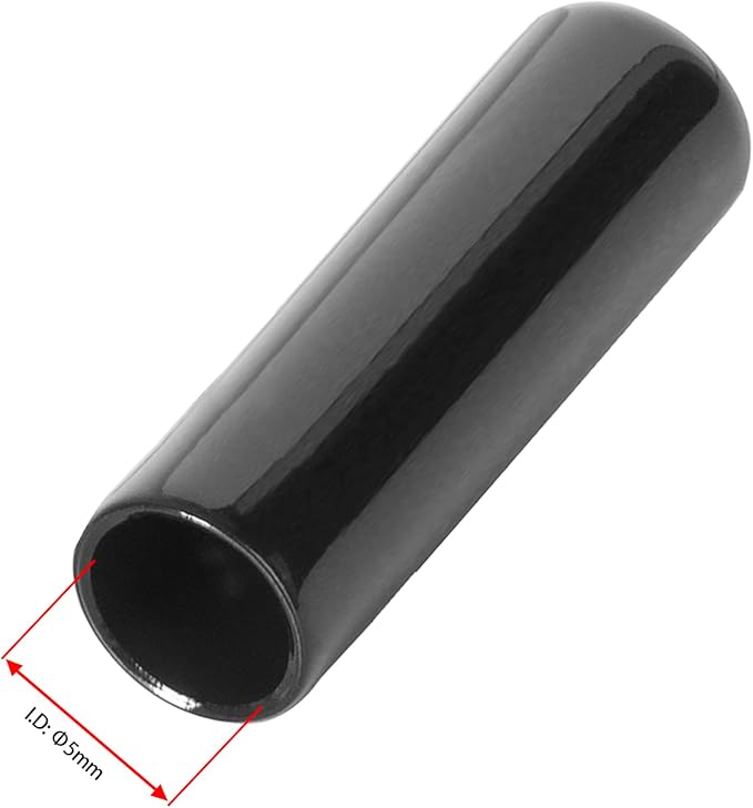 20 PCS Black Round Vinyl Rubber End Caps Kits, Flexible Screw Thread Protectors Safety Cover for Metal Tubing Rod Bolt, 5mm (1/5 inch) - Image 2