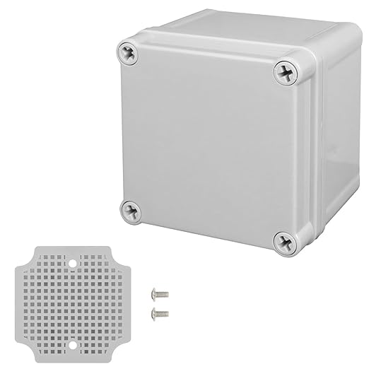 Junction Box，3.9"x 3.9"x 3" Outdoor Electrical Box with Mounting Plate, IP67 Dustproof Waterproof ABS Plastic Project Box, DIY Electrical Enclosure Gray (100x 100x 75 mm) - Image 9