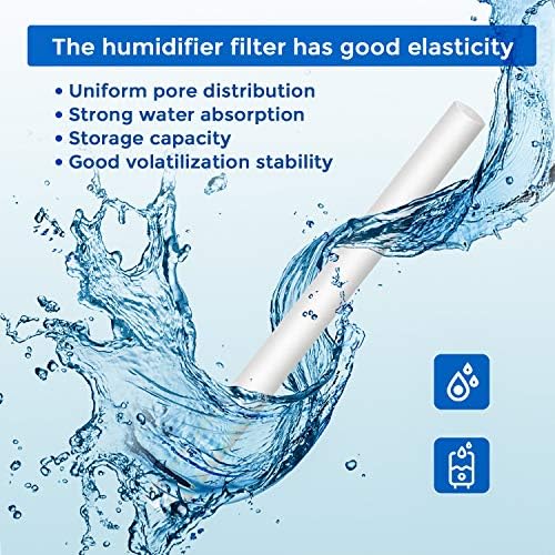 40 Pieces Humidifier Filter Cotton Refill Travel Mini Humidifier Filters Sticks Car Filters Replacement Parts for Portable Personal USB Powered Smart H20 in Office Bedroom(4 Inch) - Image 4