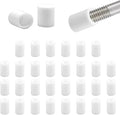 5/32" (3.7mm) Silicone Chair Leg Floor Protectors, Rubber Chair Leg Caps, Non-Slip Furniture Pads Round Chair Feet Covers End Caps for Hardwood Floors, Patio & Table Foots, White (30PCS) by EASYEAH