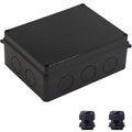 Electrical Box, Outdoor Waterproof Box IP65 Junction Box with Reserved Holes,ABS Plastic Project Box Power Cord Enclosure Black 7.9 x 6.1 x 3.1 inch(200x155x80mm) by LuSumtly