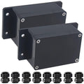 2Packs Junction Box IP65 Waterproof ABS Plastic Electrical Project Case Power Junction Boxes, Project Box with Fixed Ear Black 3.94x2.68x1.97 inch(100x 68 x50 mm) by Otdorpatio