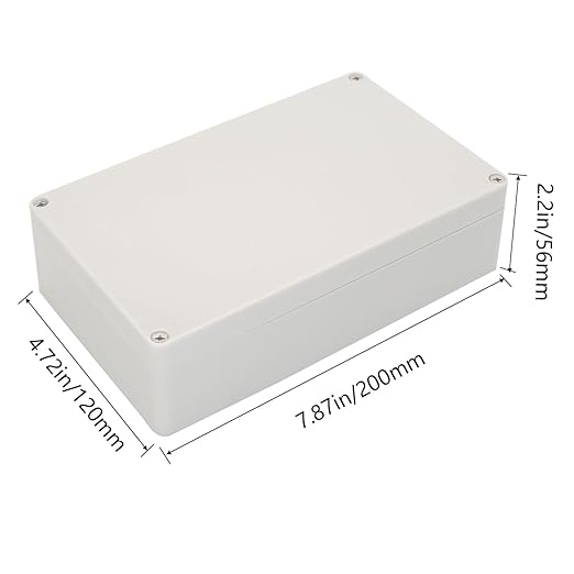 Project Box IP65 Waterproof Junction Box ABS Plastic Electrical Boxes DIY Electronic Project Case Power Enclosure White 7.87x4.72x2.2 inch (200 x 120 x56 mm) - Image 2
