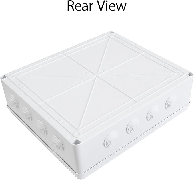 LeMotech ABS Plastic Dustproof Waterproof IP65 Junction Box Universal Electrical Project Enclosure White 15.7 x 13.8 x 4.7 inch (400 x 350 x 120 mm) - Image 7