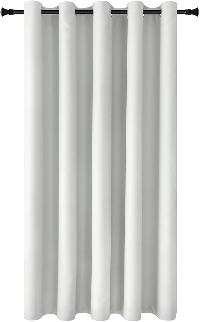 DWCN Room Divider Blackout Curtain Thermal Grommet Panel with Top for Bedroom Partition, Patio Sliding Door Curtains - Extra Wide Curtains for Glass Door, 6.7ft Wide x 7ft Tall, Ivory - Image 6