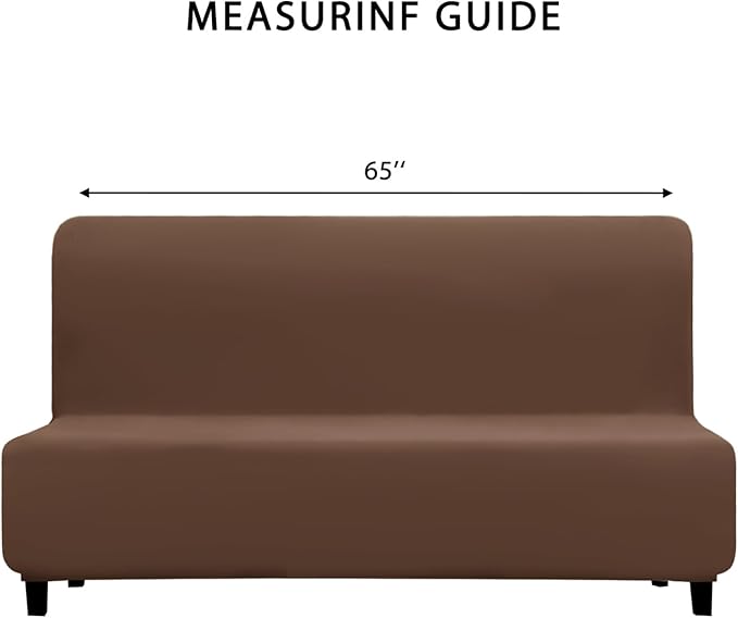 PureFit 100% Dual Waterproof Futon Cover - Stretch Non Slip Fleece Sofa Covers, Washable, Leakproof Furniture Protector for Kids, Pets, Dogs (Brown) - Image 6