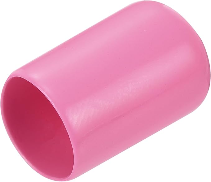 uxcell 20pcs Rubber End Caps 13mm ID Vinyl PVC Round Tube Bolt Cap Cover Screw Thread Protectors Pink by uxcell
