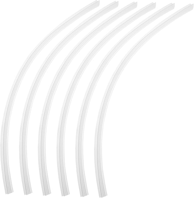 LIFKOME 6pcs Bathroom Water Baffle Sealing Strip Easy Install Silicone Shower Strip Water Retaining Tool by LIFKOME