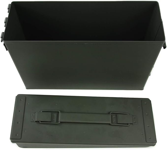 GUGULUZA Metal Ammo Can 30/50 Cal, Lockable Bullet Storage Case, Waterproof & Airtight Containers Box with Flip Top for Long-Term Storage Shotgun, Rifles, Pistols Ammunition - Image 6