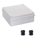 Junction Box Dustproof Waterproof IP65 ABS Plastic Electrical Boxes, Indoor & Outdoor Electrical Power Cord Enclosure Universal Project Box DIY Case White 7.9 x 7.9 x 3.1 inch (200x200x80mm) by LuSumtly