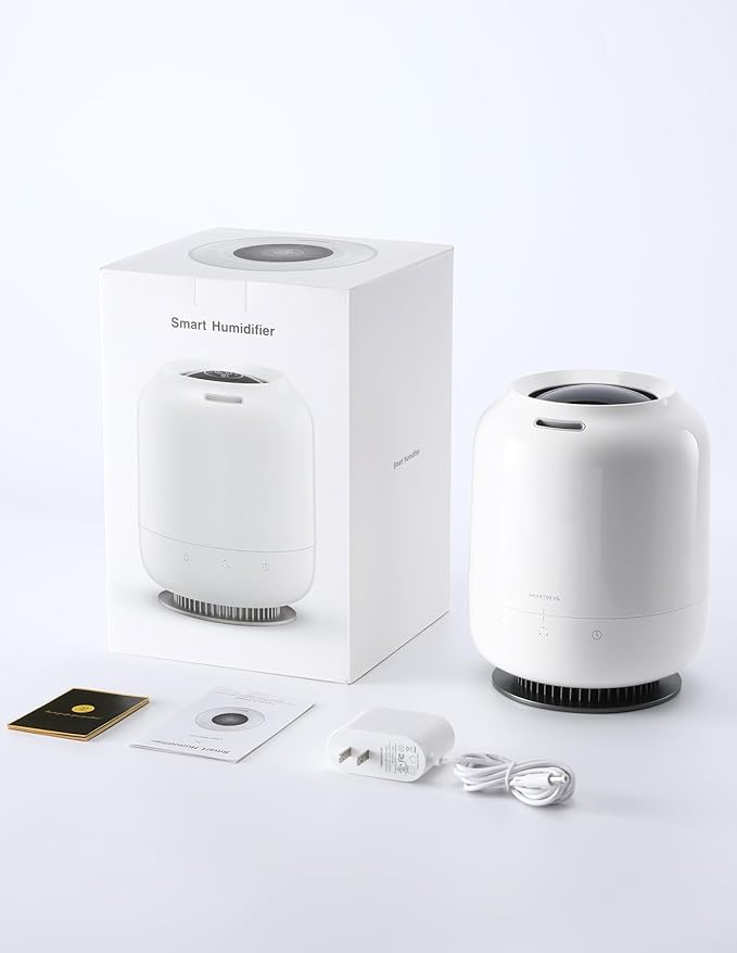 SmartDevil 1.2L Cool Mist Humidifier, Top Fill Ultrasonic Smart Air Humidifier with Essential Oils, Timing, Auto Shut Off for Home Babies Plants - Image 8