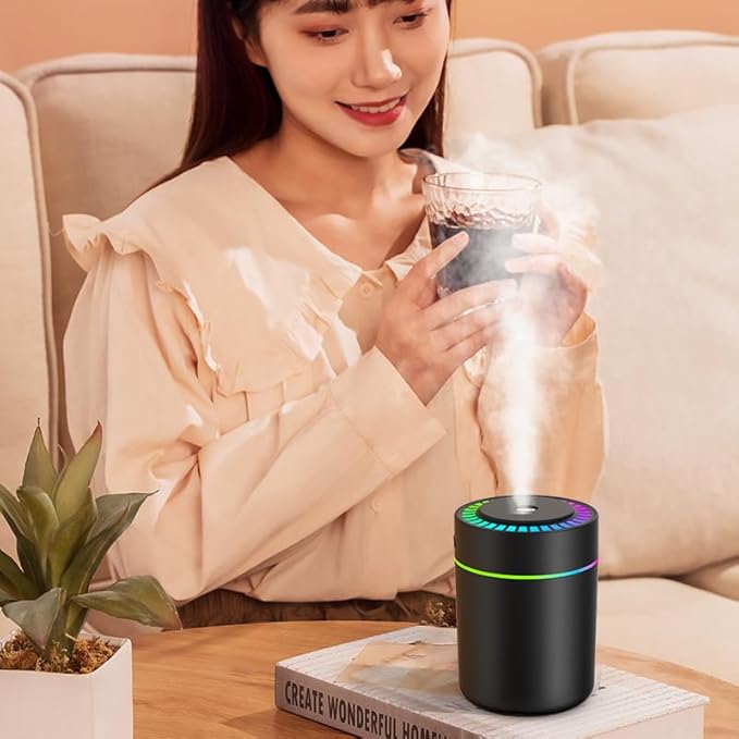 180ml Portable Small Humidifier with Colorful LED Night Light, USB Personal Desktop Humidifier for Car Home Office Travel, Auto Shut-Off, 2 Mist Modes, Super Quiet - Image 7