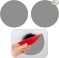 Rubber Bond Self-Adhesive Rubber Wall Outlet Cover Plate 2 Pack - Easy to Apply Peel & Stick Drywall Hole Patch - 7 Inch Round Screwless Blank Wall Plate Cover - Premium Rubber Wall Hole Cover (Grey) by RubberBond