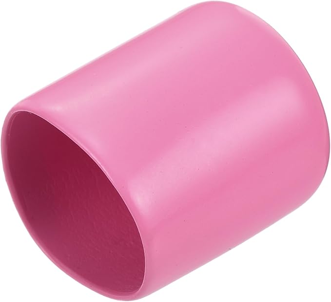 uxcell 20pcs Rubber End Caps 22mm(7/8 inch) ID Vinyl PVC Round Tube Bolt Cap Cover Screw Thread Protectors Pink by uxcell