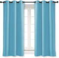 NICETOWN Kitchen Blackout Window Curtain Panel Home Fashion Thermal Insulated Solid Grommet Room Darkening Drape for Apartment (Teal Blue, 1 Panel, 42 by 63 inches Long) by NICETOWN