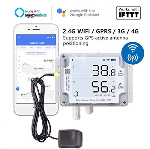Ubibot Thermometer Hygrometer, Wireless Temperature Data Logger, Remote Humidity Monitor for Refrigerated Truck Free App Email Alarm, IFTTT 2.4GHz only (GS1-PL4G1RS WiFi & SIM GPS Location Tracker) - Image 2