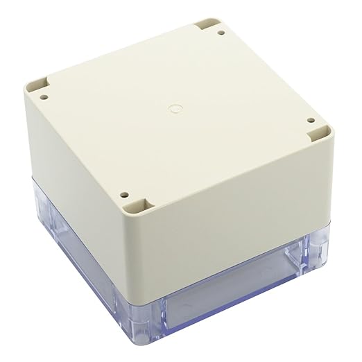 LeMotech ABS Plastic Junction Box Dustproof Waterproof IP65 Electrical Enclosure Box Universal Project Enclosure Grey with PC Transparent Clear Cover 4.7 x4.7 x3.5 inch(120 x 120 x 90 mm) - Image 3
