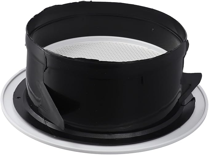 Round Louvered ABS Duct Vent Cover for Wall or Ceiling Mount – White Adjustable Airflow Ventilation Grille, Bathroom/Office Exhaust Vent,(150mm) - Image 2