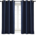 NICETOWN Blackout Curtain Blind for Bedroom, Single Panel, W42 x L54 inches, Navy, Thermal Insulated Grommet Blackout Room Darkening Drape/Drapery by NICETOWN