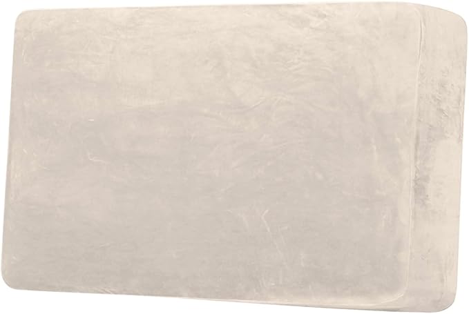 H.VERSAILTEX Velvet Stretch Individual Couch Cushion Cover Plush Slipcover for Loveseat Sofa Furniture Protector Seat Cover (1 Piece Loveseat Cushion Cover, Ivory) by HVERSAILTEX