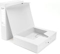 HUA JIE 2 Pack A4 Storage File Boxes Archives Case,65mm Spine,Box File Document Storage Box with Metal Clip for Office School -White by HUA+JIE