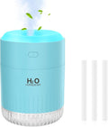 SZO Portable Mini Humidifier, 500ML USB Personal Cool Mist Humidifiers for Bedroom Office Travel Desk, Whisper Quiet 20dB with 2 Mist Modes & Auto Shut-Off, Small Desktop Humidifier（WSQ02 Blue） by SZOLLC
