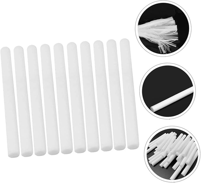 Cabilock 10Pcs Long Volatile Essential Oil Diffuser Sticks Cotton Fiber Aroma Wands for Home Bathroom Living Aromatherapy Meditation Spa Use - Image 9