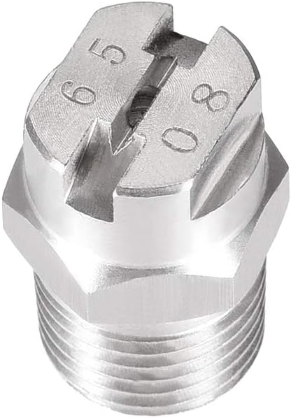 uxcell Flat Fan Spray Tip - 1/4BSPT Male Thread 304 Stainless Steel Nozzle - 65 Degree 1.8mm Orifice Diameter - 2 Pcs - Image 4