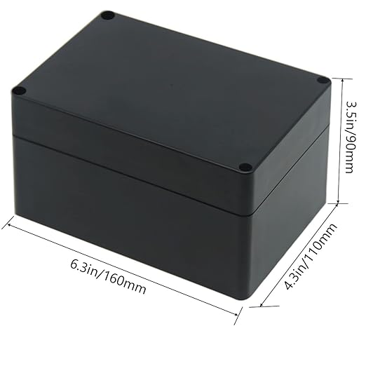 Junction Box, Zulkit Project Box IP65 Waterproof Outdoor Box ABS Plastic Electrical Boxes Electronic Enclosure Black 6.3 x 4.3 x 3.5 inch(160 x 110 x 90 mm)(Pack of 1) - Image 2