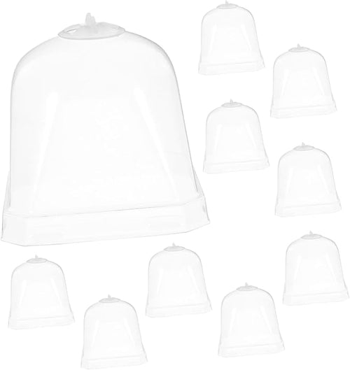 10pcs Transparent Greenhouse Dome Covers for Plants Humidity Control Cloche for Succulents Durable Reusable Plastic Garden Protectors for Use by Toddmomy