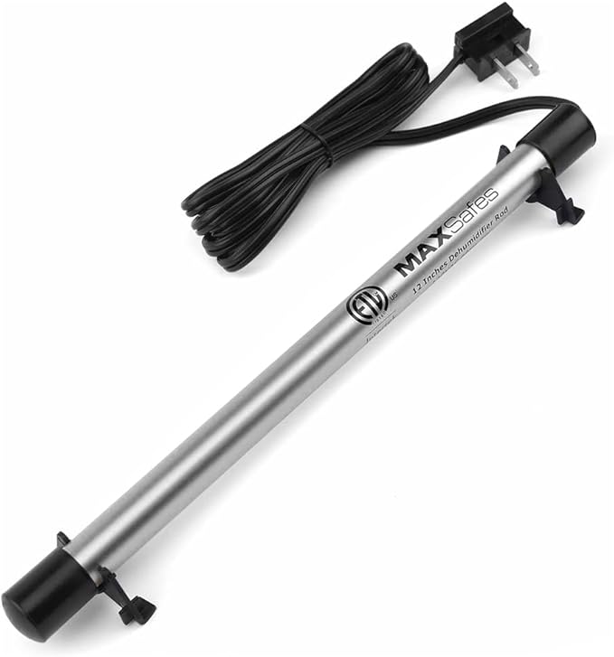 Gun Safe Dehumidifier Rod, Dry Rod - Easy Installation Plug-in Electric Dehumidifier Eliminates Moisture for Gun Safes & Cabinets, ETL Approved (12in) by MAXSafes