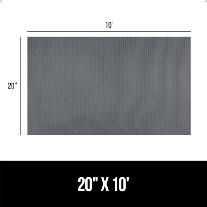 GORILLA GRIP DuraGuard Shelf Liner, Non-Adhesive Cabinet Liners for Kitchen Drawers, Shelves, Refrigerator, Pantry Storage, Bathroom Closet, Durable Waterproof BPA Free Ribbed Plastic, 20x10 Gray - Image 8