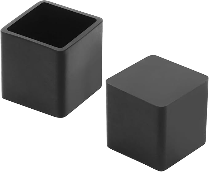 8 Pcs Square PVC Furniture Leg Caps (4/5" x 4/5"), Vinyl Flexible Chair Leg Floor Protectors for Patio Indoor Chair Table Bed, 20mm x 20mm - Image 3