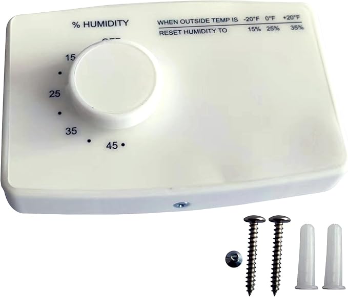 4655 Manual Digital Control Humidifier Control Switch Plan Replacement for Ap-rilAire 4655 4016 Ca-rrier 4363 Whole Home Pipe or Wall Mounted Humidifier Switch Control 24VAC (White) by Unknown
