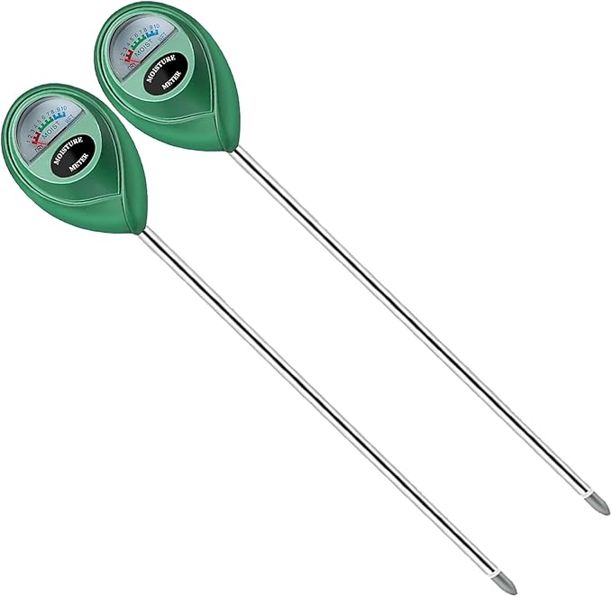 Soil Moisture Meter, 2 Pack Long Probe Soil Moisture Monitor for House Plants, Soil Hygrometer Moisture Sensor for Indoor & Outdoor, Garden, Farm, Lawn Plant Care, No Battery Needed(Green) by Censinda