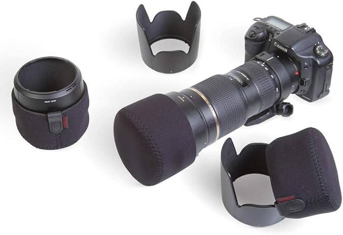 OP/Tech USA Hood Hat – Universal Lens Cap for DSLR & Digital Cameras | Neoprene Camera Lens Hood, Soft Cap for Camera Lens & Protection - Large (Black) - Made in USA - Image 6
