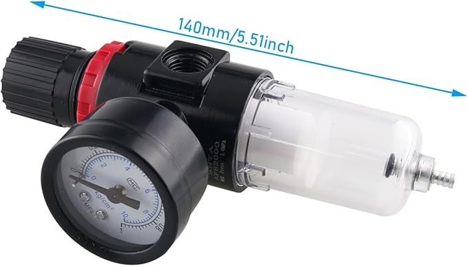 Air Pressure Regulator Mini Inline Filter Oil Water Trap Moisture Airbrush Compressor Air-Compressor Accessories - Image 2