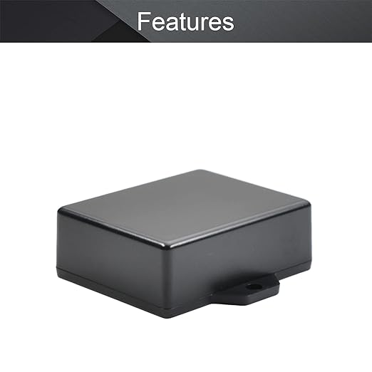 Fielect 5Pcs Project Box ABS Plastic Junction Box Electrical Project Case Enclosure Power Junction Box with Ear, Black, 2.44 x 1.97 x 0.87 inch - Image 4