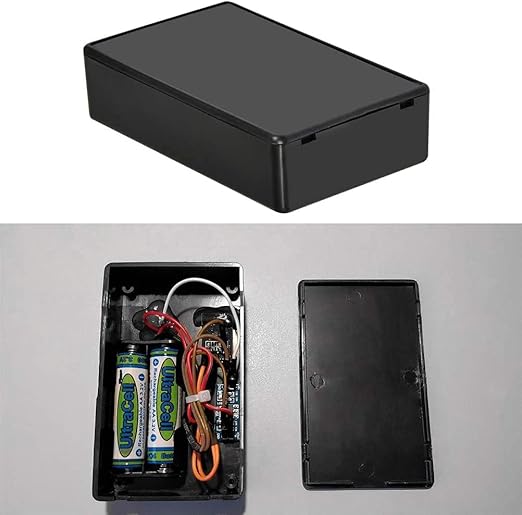 Fielect 8Pcs Dustproof Electronic Junction Box Plastic Enclosure Project Box for Electronic Projects ABS Black 2.36 x 1.42 x 0.98 inch - Image 5