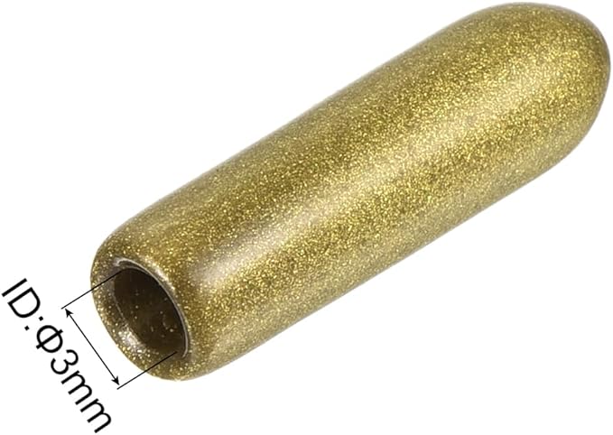 uxcell 20pcs Rubber End Caps 1/8"(3mm) ID Vinyl Round Tube Bolt Cap Cover Thread Protectors Gold - Image 3