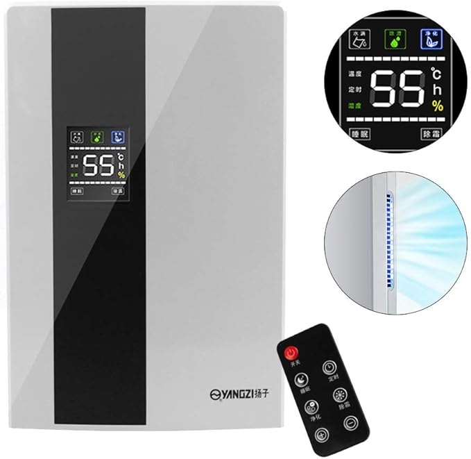 2.2L Dehumidifier for Home, Basement and Room 323ft², with Drain Hose, Timer, Intelligent Humidity Control and Large Water Tank, Small Dehumidifiers with LCD Display - Image 3