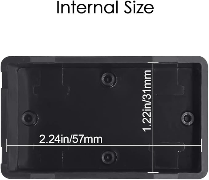 LeMotech Project Box 10 Pieces ABS Plastic Electrical Project Case Small Junction Box for Electronics Black 2.4 x 1.4 x 1 inch (61 x 36 x 25 mm) - Image 3